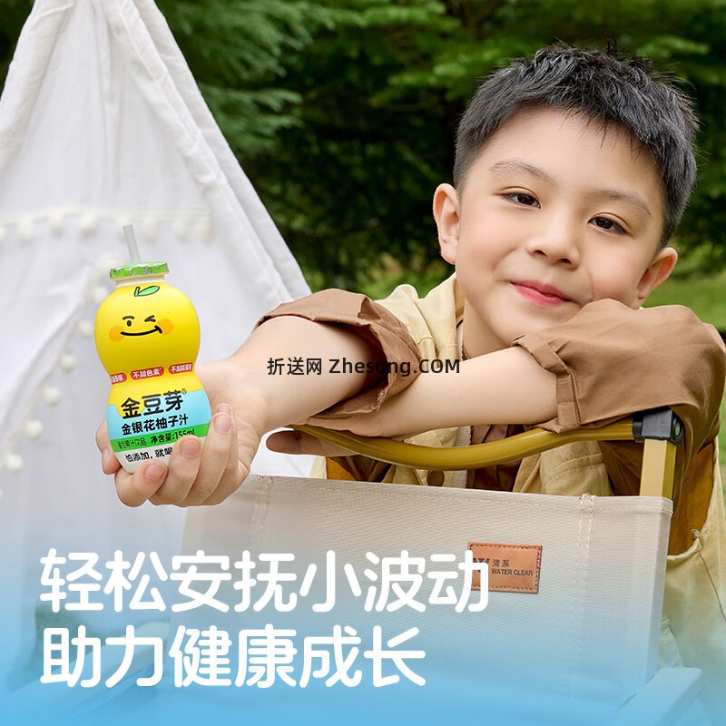 金豆芽儿童金银花柚子汁155ml*16瓶 26.88元 - 折送网