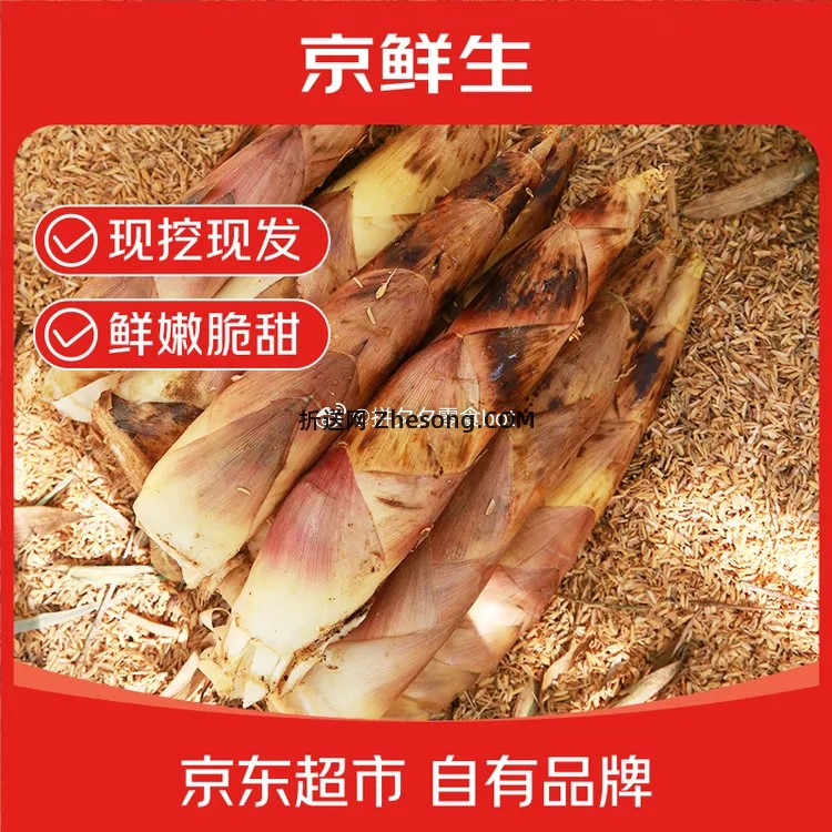 京鲜生临安天目春笋大笋3斤6-9根 16.9元 - 折送网