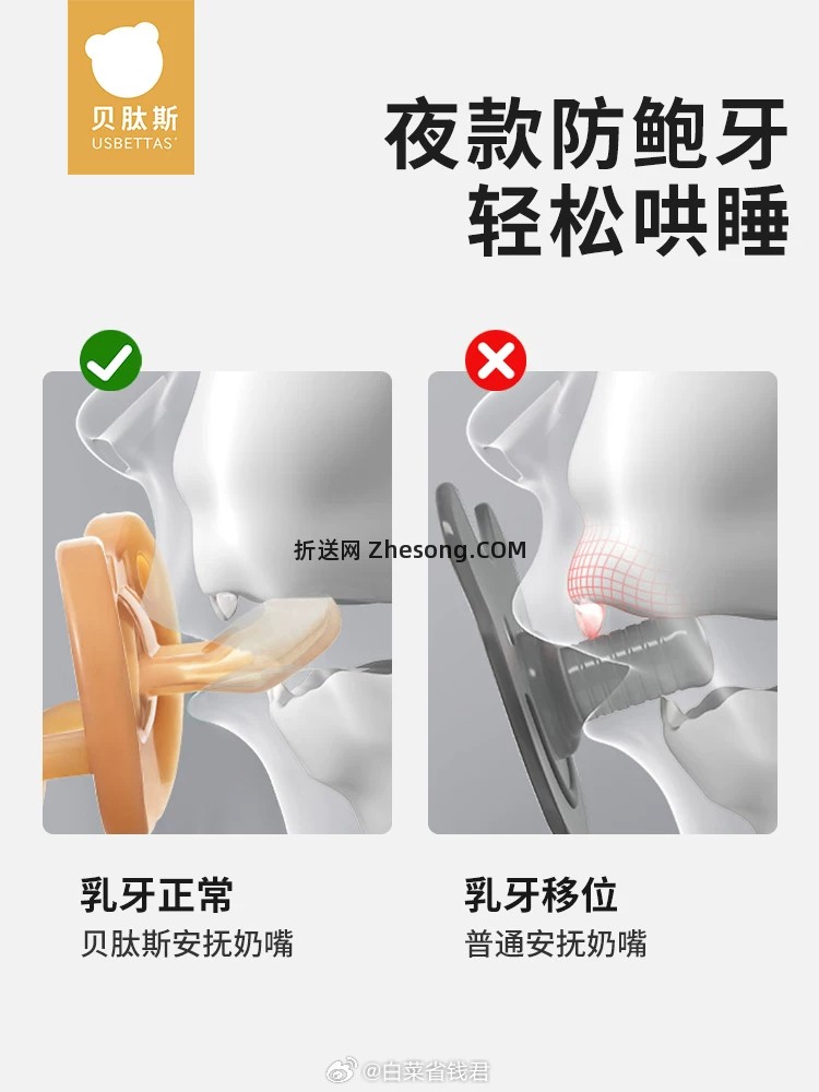 贝肽斯婴儿安抚奶嘴 9.9元 - 折送网
